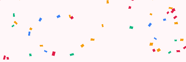 Looping confetti animation