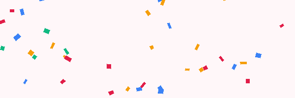 Looping birthday confetti animation
