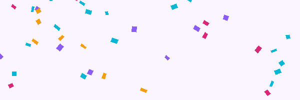 Looping confetti animation